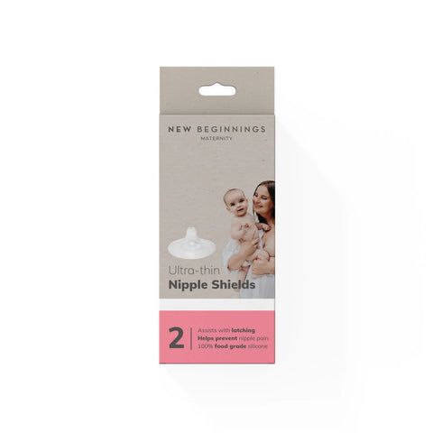 New Beginnings Maternity Silicone Nipple Shield Ultra Thin 2 Pack - Size S