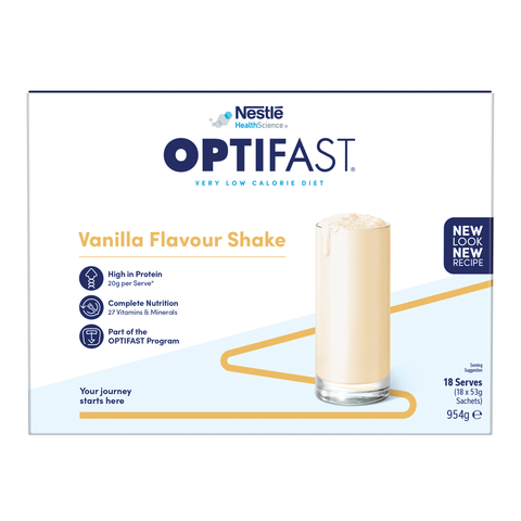 OPTIFAST VLCD Shake Vanilla - 18 Pack 53g Sachets