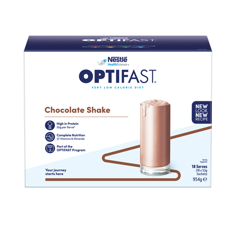 OPTIFAST VLCD Shake Chocolate - 18 Pack 53g Sachets
