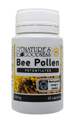 Nature's Goodness Activ Bee Pollen Capsules 500mg 60 Capsules