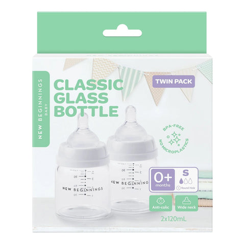 New Beginnings Classic Glass Bottle Twin Pack