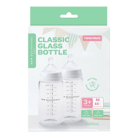 New Beginnings Classic Glass Bottle Twin Pack