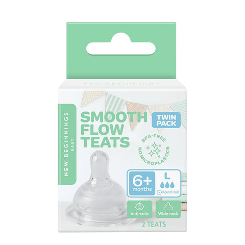 New Beginnings Smooth Flow Teats Twin Pack
