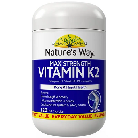 Nature's Way Max Strength Vitamin K2 120 Capsules