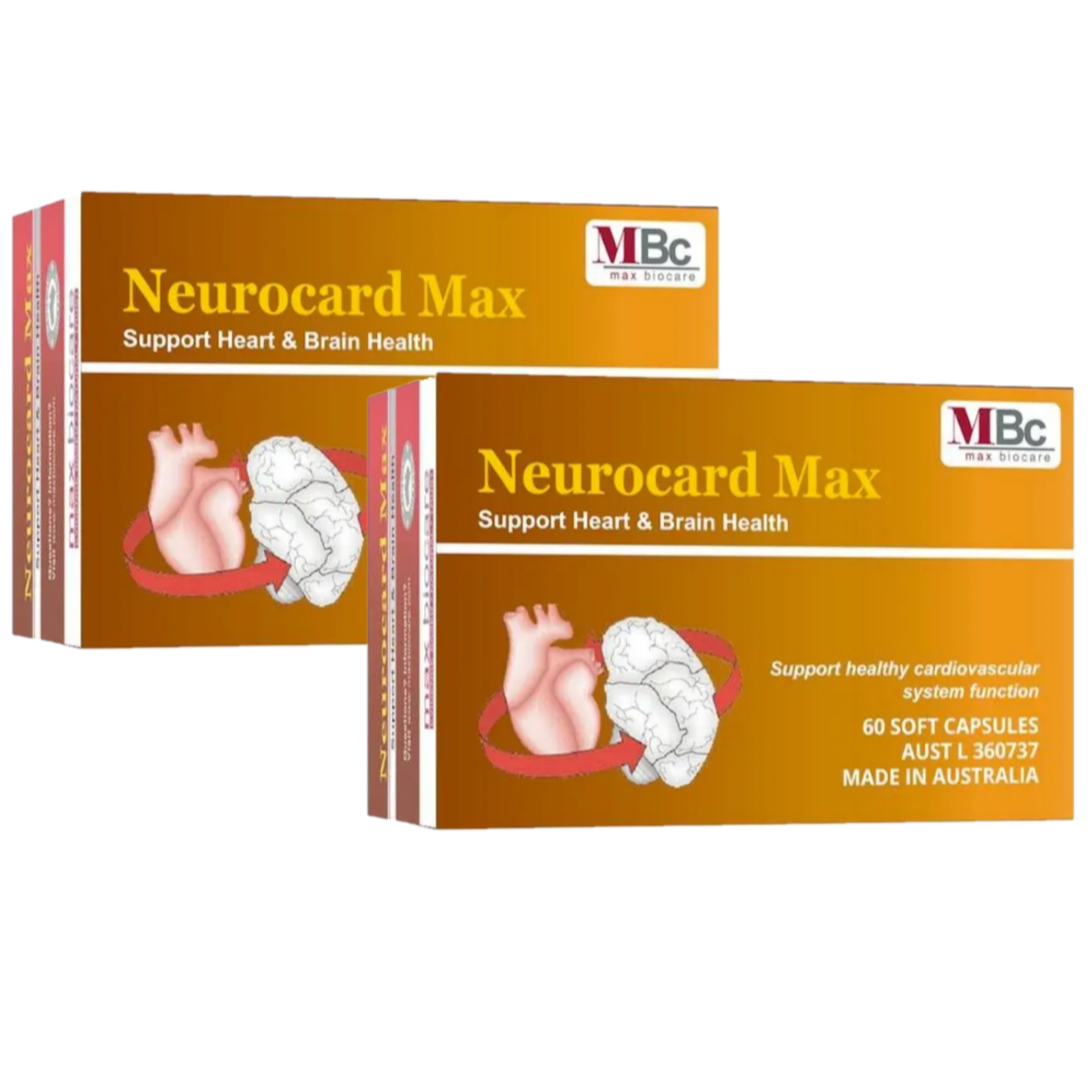 MAX BIOCARE Neurocard Max 2 x 60 Soft Capsules (Expiry 04/2025) - Special Bundle