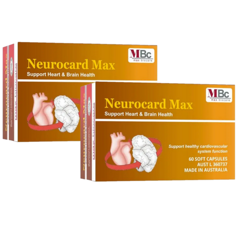 MAX BIOCARE Neurocard Max 2 x 60 Soft Capsules (Expiry 04/2025) - Special Bundle