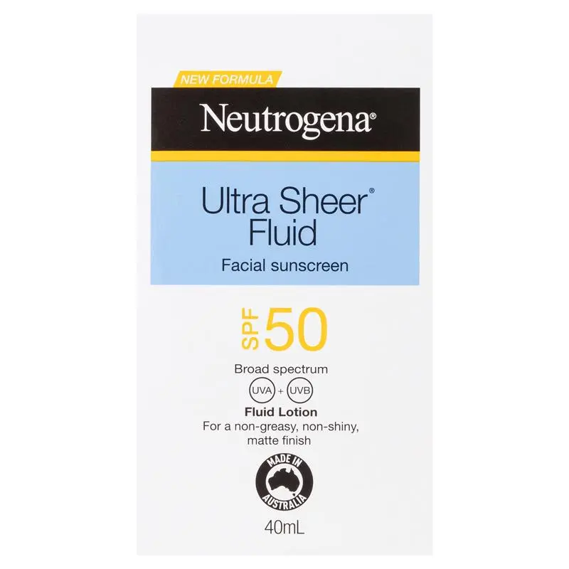 Neutrogena Ultra Sheer Face Fluid Facial Sunscreen SPF 50 40mL