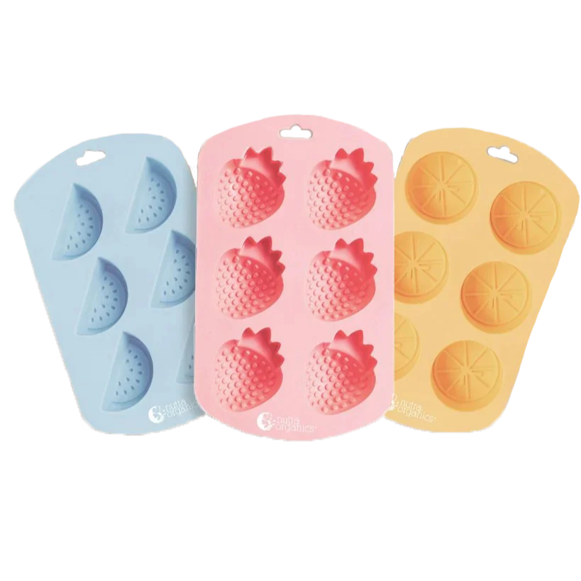 Nutra Organics Gummie Fruit Shaped Gummy Moulds 3 Pack