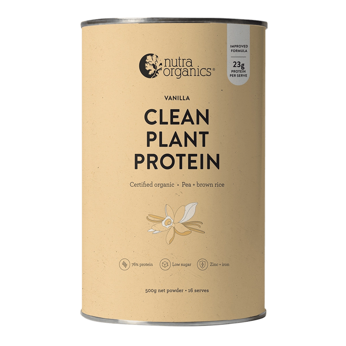 Nutra Organics Clean Protein Vanilla 500g