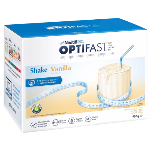 OPTIFAST VLCD Shake Vanilla - 18 Pack 53g Sachets (unboxed)