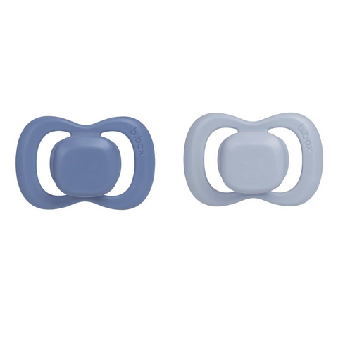 B.Box Pacifier Twin Pack Symmetrical Silicone Teat 6 Months+ - Assorted