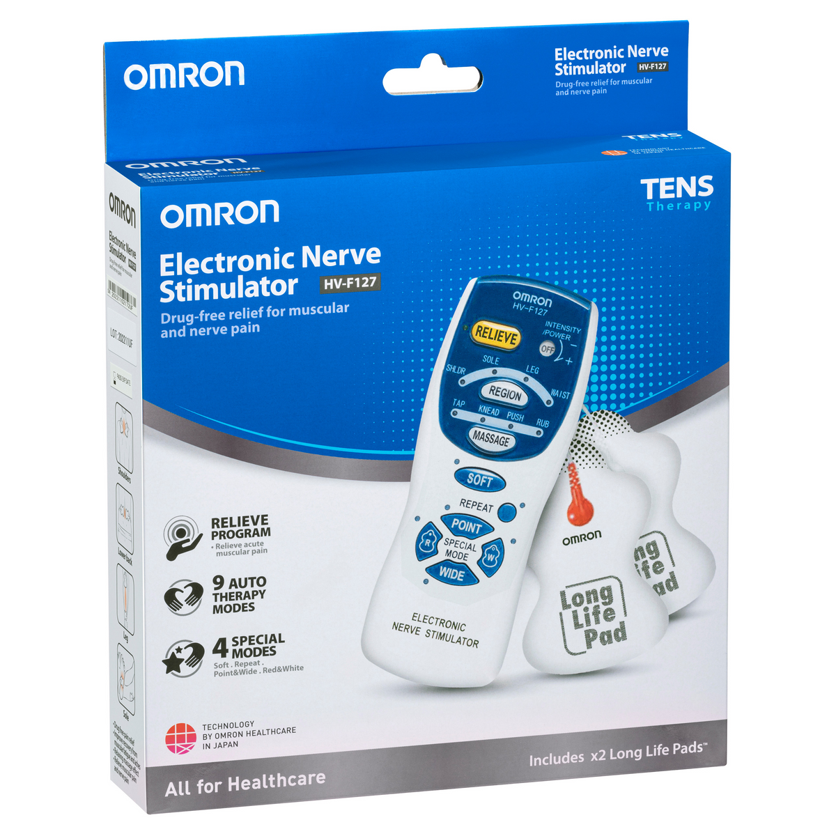 Omron TENS Therapy Device HV-F127 Electronic Nerve Stimulator