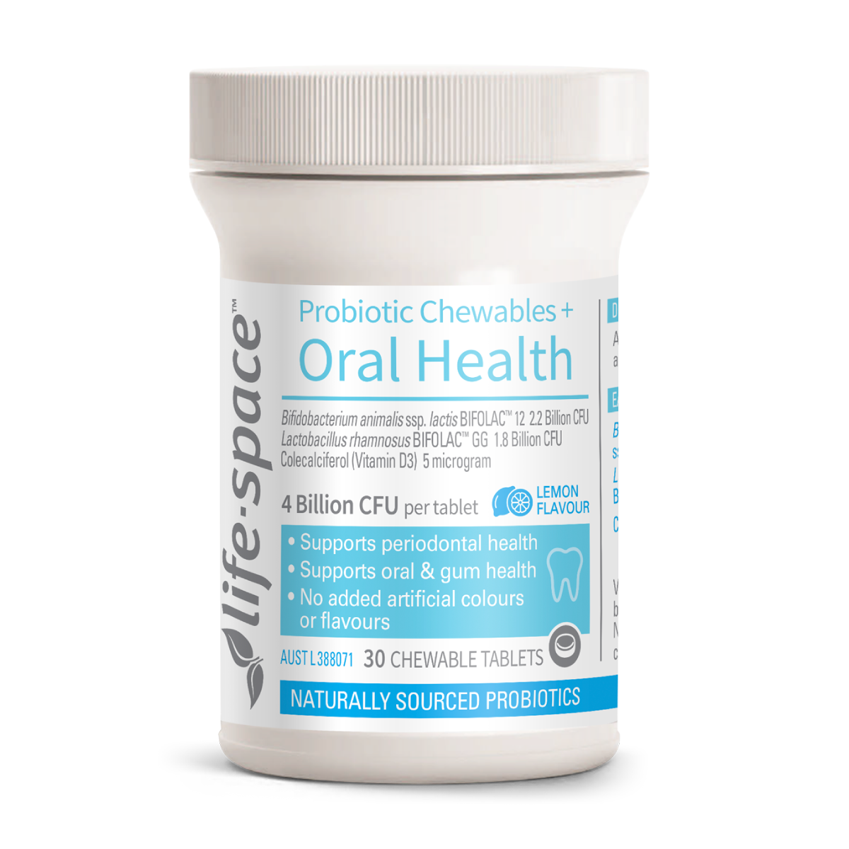 Life-Space Probiotics + Oral Health 30 Chewable Tablets (expiry 9/24)