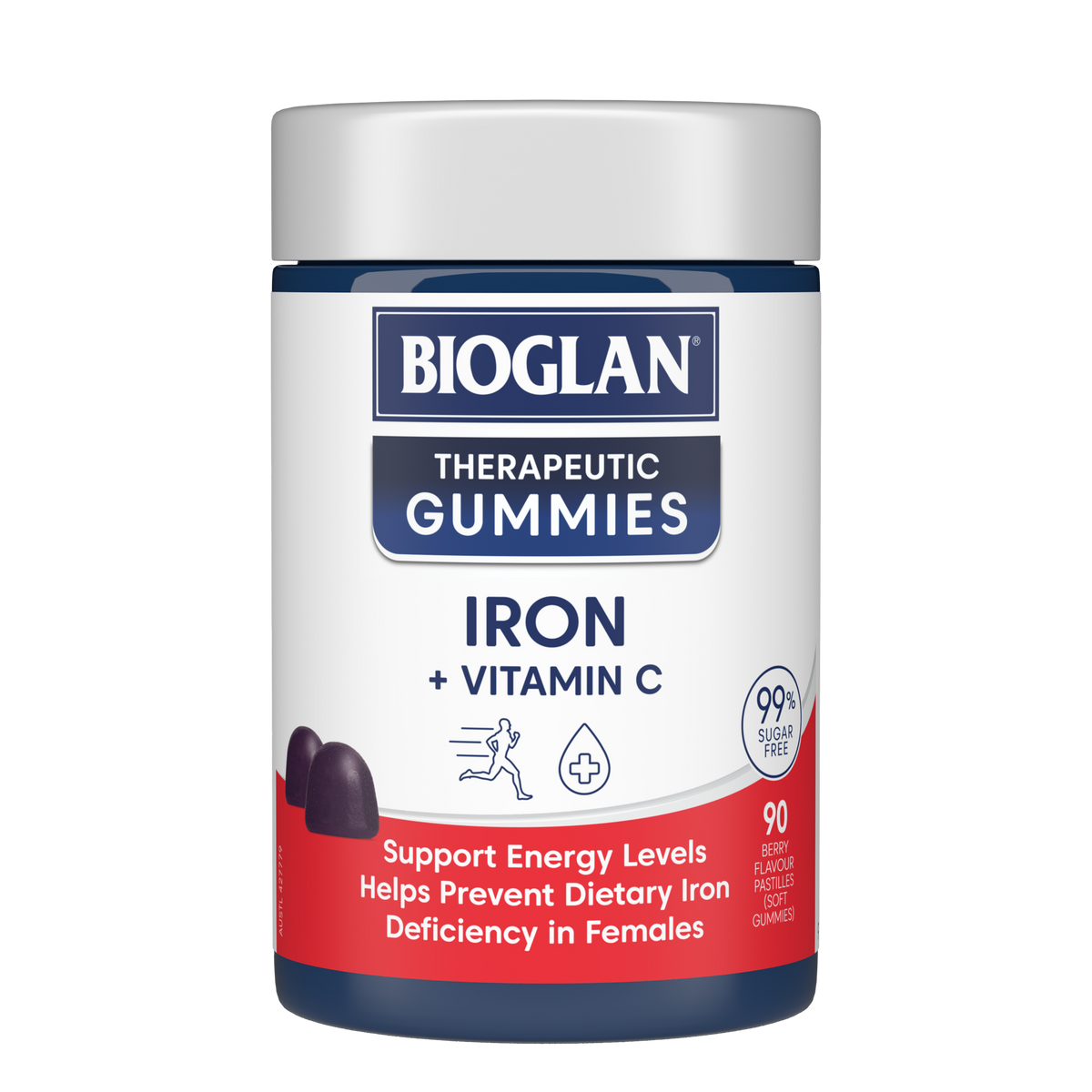 Bioglan Therapeutic Gummies Iron + Vitamin C 90 Gummies