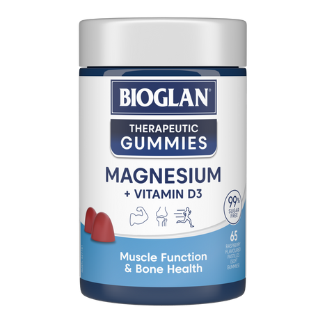 Bioglan Therapeutic Gummies Magnesium + Vitamin D3 65 Gummies