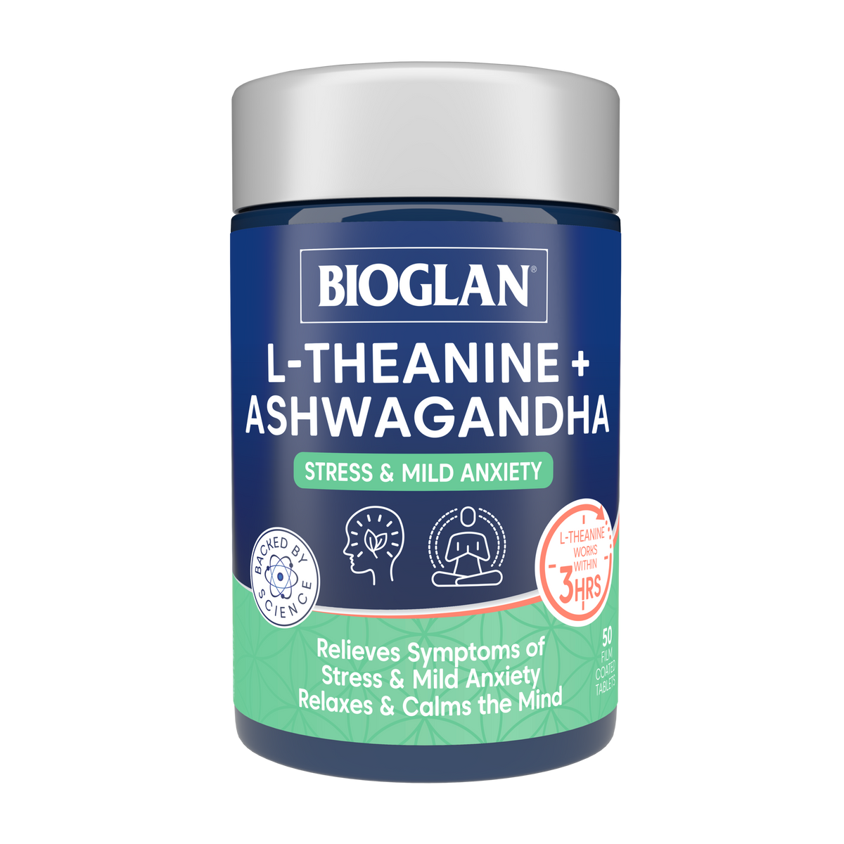 Bioglan L-Theanine + Ashwagandha 50 Capsules