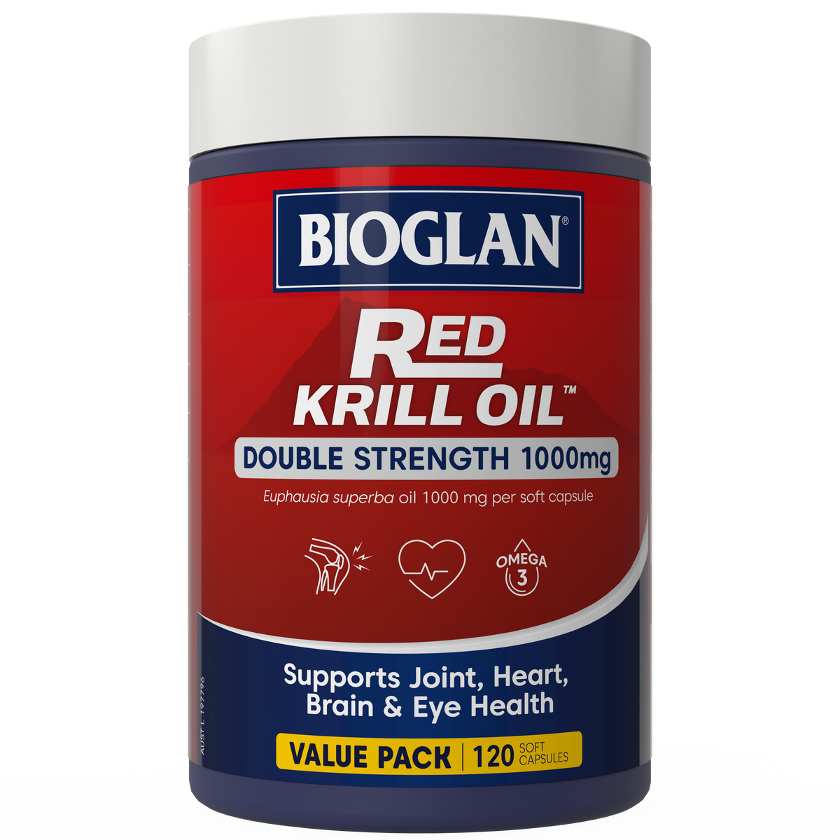 Bioglan Red Krill Oil Double Strength 1000mg 120 Capsules