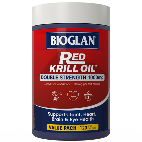 Bioglan Red Krill Oil Double Strength 1000mg 120 Capsules