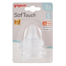 Load image into Gallery viewer, Pigeon SofTouch III Peristaltic Plus Teat for 1+ Months Babies S 2 Pack