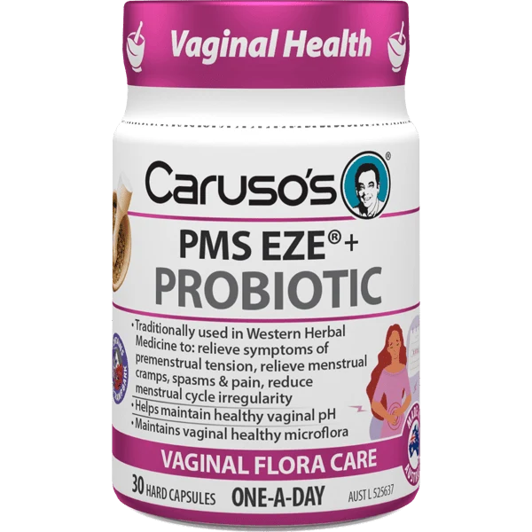 Caruso's PMS EZE + Probiotic 30 Hard Capsules