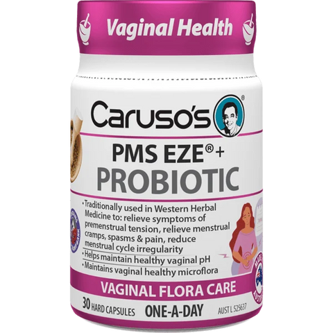 Caruso's PMS EZE + Probiotic 30 Hard Capsules