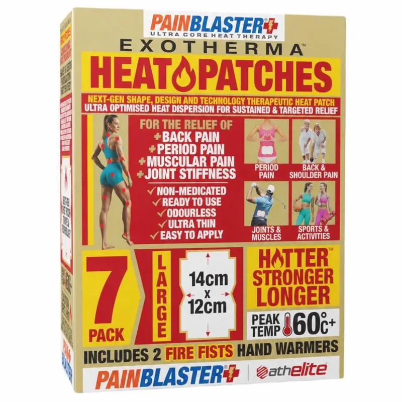 Pain Blaster Exotherma Heat Patches LARGE 14cm x 12cm 7 Pack