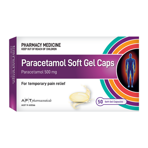 AFT Pharmaceuticals Paracetamol 500mg Soft Gel Capsules (Limit ONE per Order)