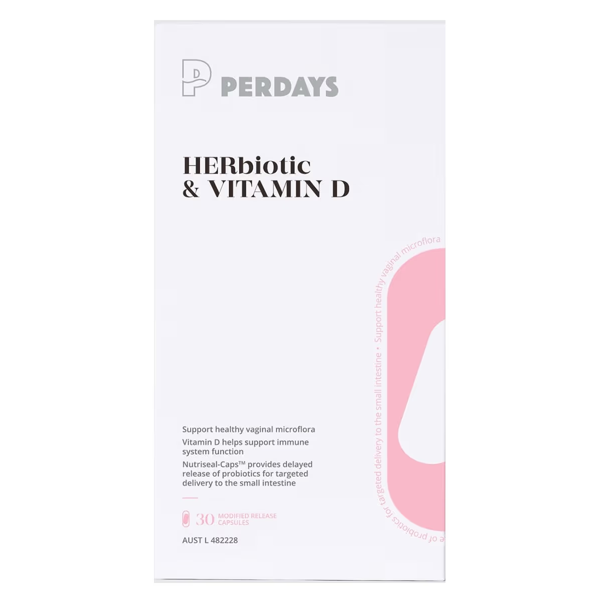 PerDays HERbiotic & Vitamin D 30 Capsules