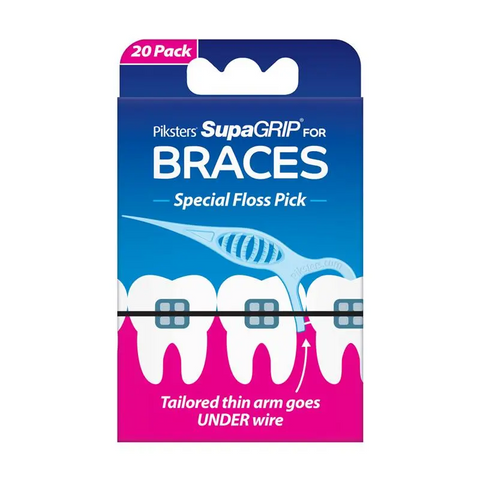 Piksters SupaGRIP Braces Floss Picks 20 Pack