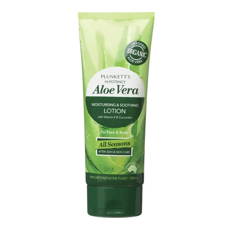 Plunkett's Hi-Potency Aloe Vera Soothing & Hydrating Moisturiser Lotion 200mL