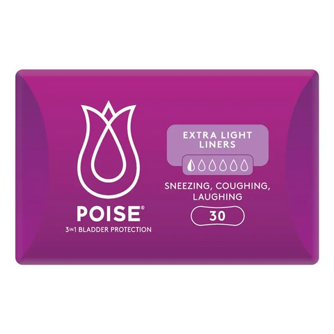Poise Incontinence Liners Extra Light 30 Pack