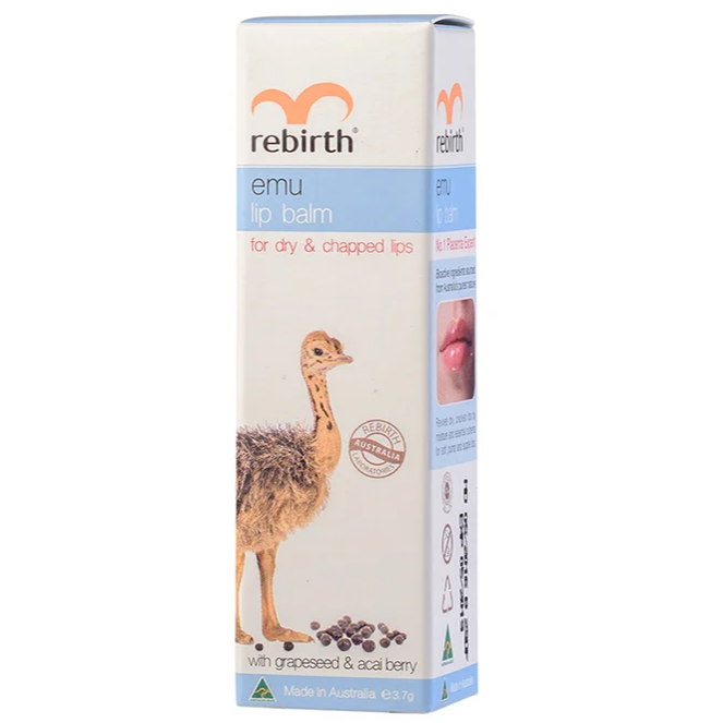 Rebirth Emu Lip Balm with Grape Seed & Acai Berry 3.7g