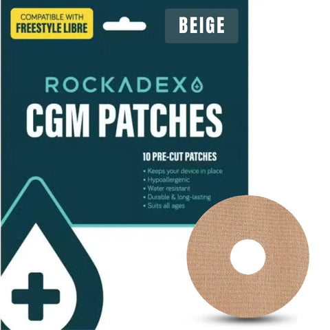 Rockadex Freestyle Libre Patches Beige 10 Pack