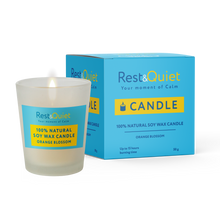 Load image into Gallery viewer, Martin &amp; Pleasance Rest &amp; Quiet 100% Natural Soy Wax Candle Orange Blossom 50g