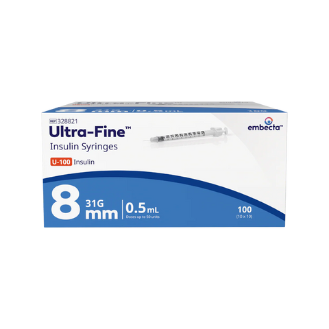 Embecta Ultra-Fine Insulin Syringes 100 Pack