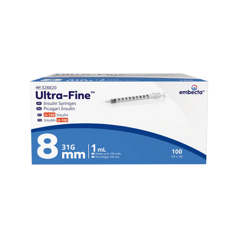 Embecta Ultra-Fine Insulin Syringes 100 Pack