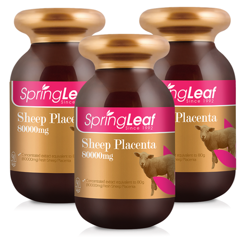 Springleaf Sheep Placenta 80000mg 3 x 90 Capsules - Special Bundles