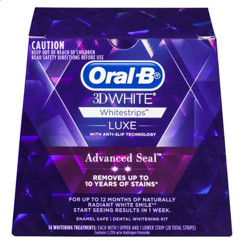 Oral B 3D White Luxe Advanced Seal 14 Teeth Whitening Treatments (expiry 12/24)