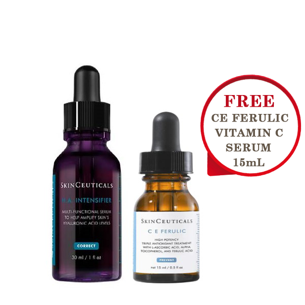 SkinCeuticals HA Intensifier Hyaluronic Acid Serum 30mL + C E Ferulic Vitamin C Serum 15mL - Special Bundles