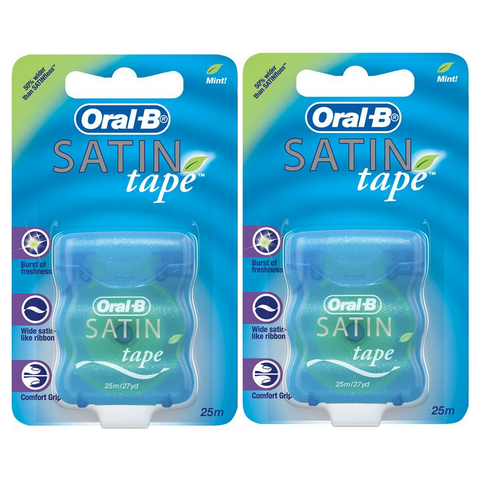 Oral B Satin tape Dental Floss Mint 2 x 25m - Special Bundles
