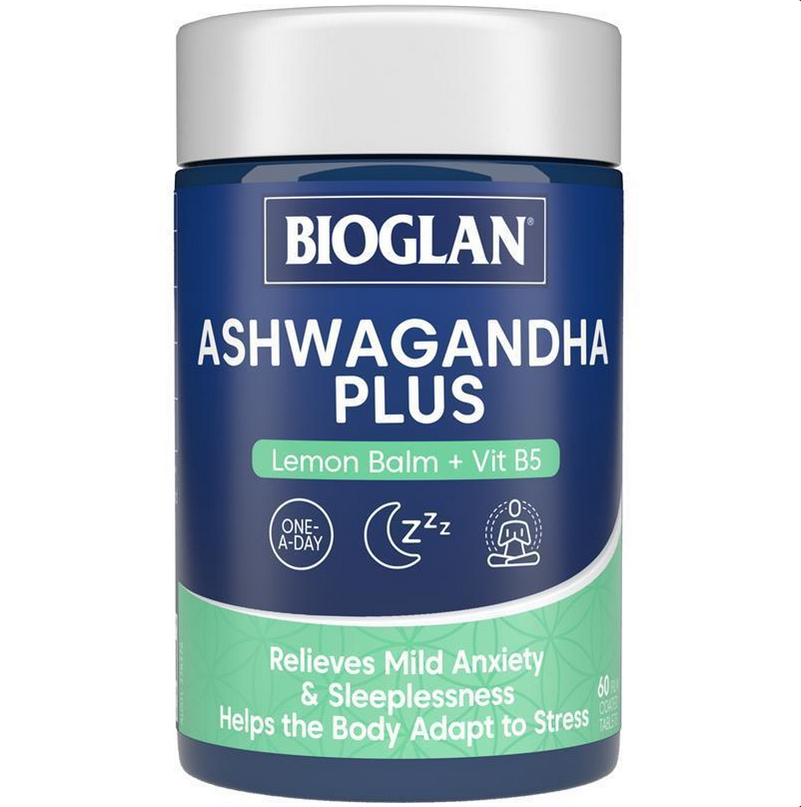 Bioglan Ashwagandha Plus 60 Tablets (Expiry 07/2024)