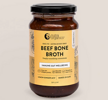 Load image into Gallery viewer, Nutra Organics Beef Bone Broth Concentrate Lemon Ginger ACV 390g
