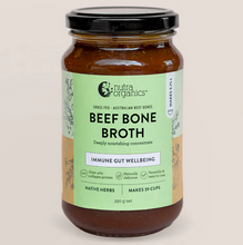 Load image into Gallery viewer, Nutra Organics Beef Bone Broth Concentrate Native Herbs 390g