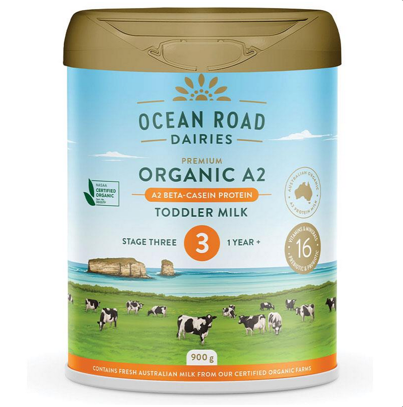 Ocean Road Dairies Organic A2 Protein Stage 3 Toddler Milk (1 Year+) 900g