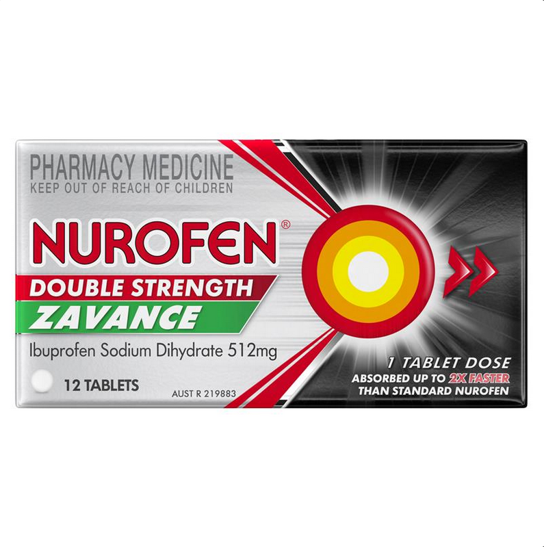 Nurofen Double Strength Zavance 512mg 12 Tablets (Limit of ONE per Order)