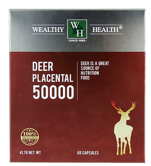 WEALTHY HEALTH Deer Placental 50000 60 Capsules
