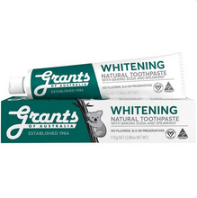 Load image into Gallery viewer, Grants Of Australia Natural Toothpaste Whitening with Baking Soda &amp; Spearmint Fluoride Free 110g