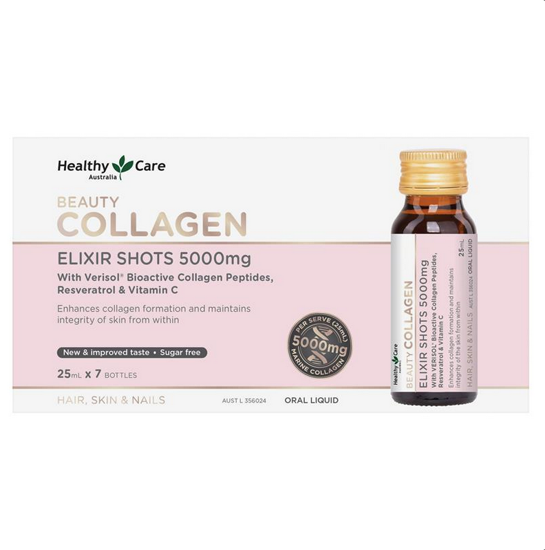 Healthy Care Collagen Beauty Shots 5,000mg 25mL x 7 bottles (expiry 4/25 )