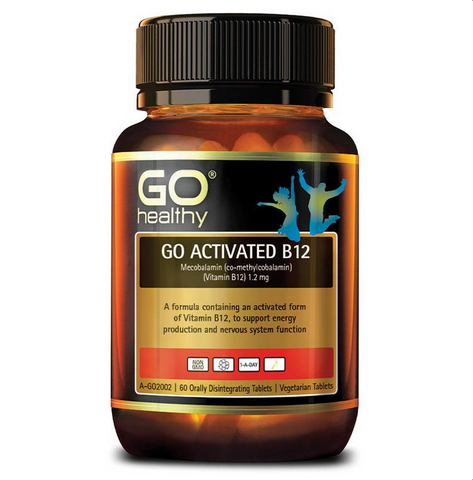 GO Healthy Activated B12 Sublingual 60 Vegan Tablets