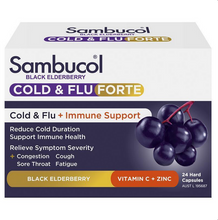 Load image into Gallery viewer, Sambucol Cold &amp; Flu Forte 24 Capsules
